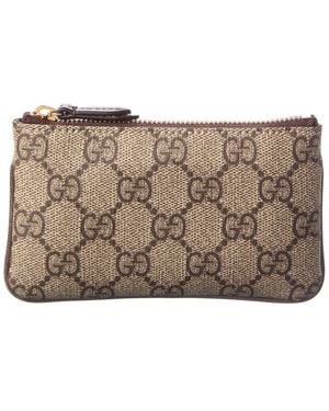 Gucci Ophidia GG Supreme Canvas Key Case - Brown