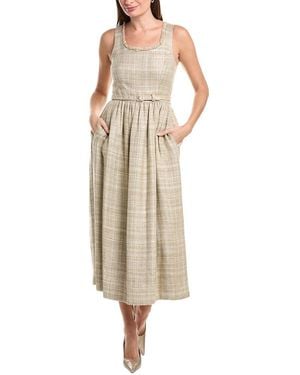 Adam Lippes Scoop Neck Linen-Blend Dress - Natural