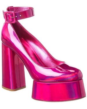 Christian Louboutin Yazefir 130 Leather Platform Sandal - Pink