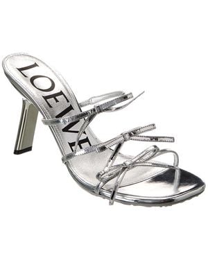 Loewe Petal Leather Sandal - Metallic