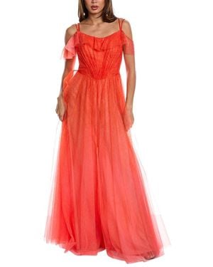 Rene Ruiz Tulle Gown - Red