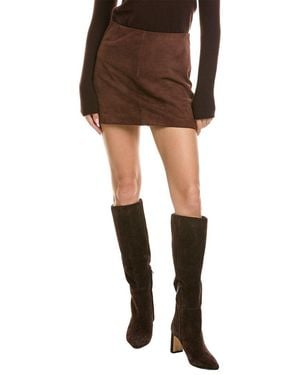 Alice + Olivia Riley Suede Mini Skirt - Black