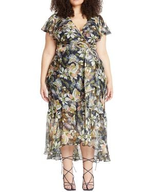 Tanya Taylor Blaire Silk & Linen-blend Midi Dress - Multicolour