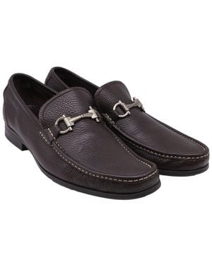 Ferragamo Leather Gancini Bit Loafer (authentic Pre-loved) - Black