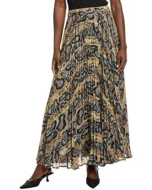 Gracia Pleated Midi Skirt - Green