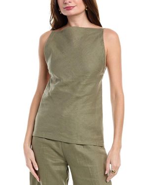 Faithfull the Brand Antibes Linen Top - Green