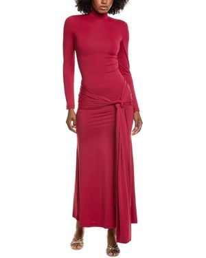 Bardot Alix Maxi Tie-Front Dress - Red