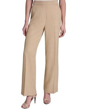 Halston Wide Leg Pull-On Trouser - Natural