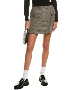 Reiss Ella Wool-Blend Skirt - Black