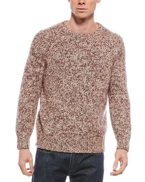 Brunello Cucinelli Wool, Cashmere, & Silk-Blend Crewneck Jumper - Brown