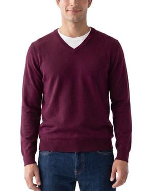Forte Cashmere 100% Cashmere V-Neck 100% Cashmere Jumper - Red