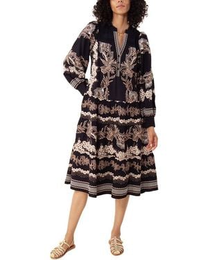 Hale Bob Tiered Mid Dress - Black