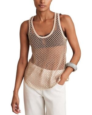 Reiss Lila Embellished Vest - White