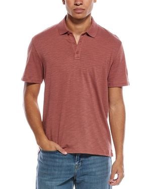 Vince Slub Polo Shirt - Red