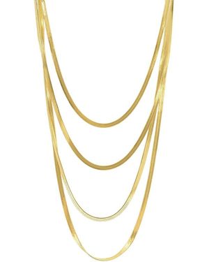 st. Moran 14K Plated Snake Chain Layered Necklace - Metallic
