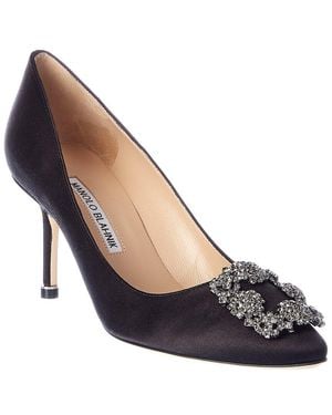 Manolo Blahnik Hangisi 70 Satin Pump - Blue