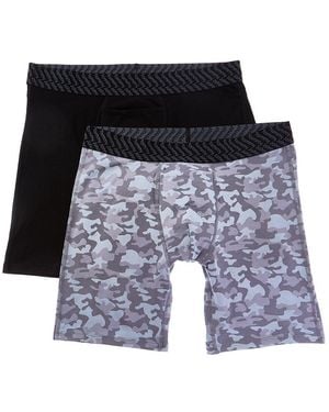 Tommy John 2Pk Cotton Basics Boxer Brief - Blue