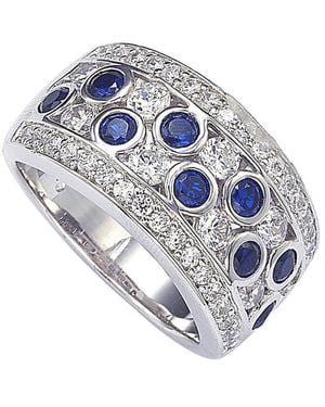 Suzy Levian 18k & Silver 3.75 Ct. Tw. Sapphire Ring - Blue