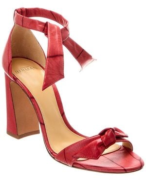 Alexandre Birman Clarita Curve Beleaf 90 Leather Sandal - Red