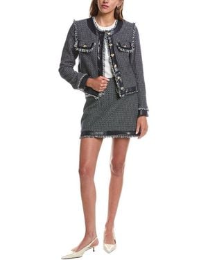 Cinq À Sept Birdseye Tweed Deva Jacket - Black
