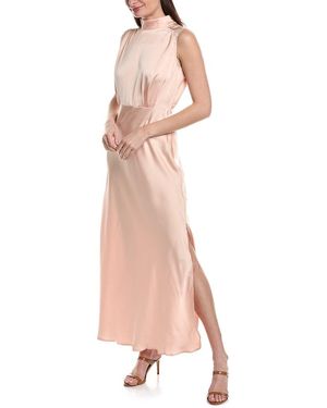 Moonsea Mock Neck Maxi Dress - Pink