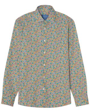 Robert Talbott Reynolds Spring Floral Print Shirt - Green