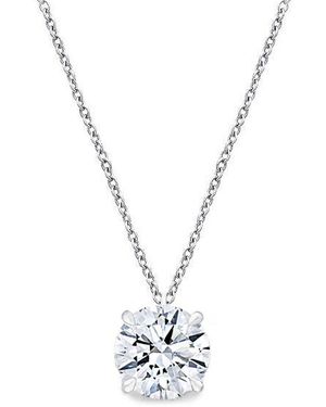 Lab Grown Diamonds 14K 10.00 Ct. Tw. Lab-Grown Diamond Necklace - Metallic