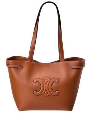 Celine Cabas Anais Small Leather Tote - Brown