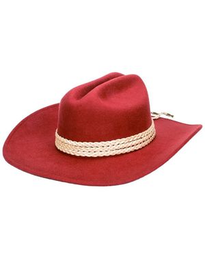 San Diego Hat Fire Wool Rancher Cowboy Hat - Red