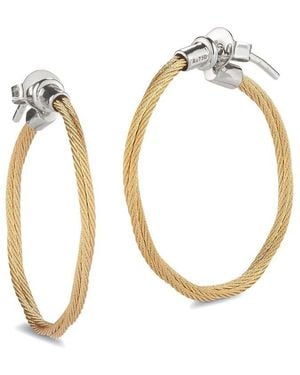 Alor Classique 18k & Stainless Steel Hoops - Metallic