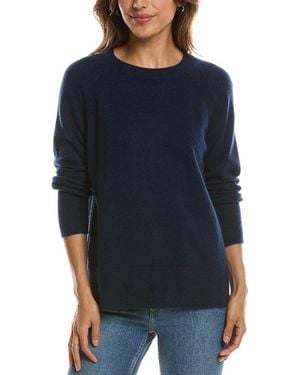 Forte Easy Crewneck 100% Cashmere Jumper - Blue