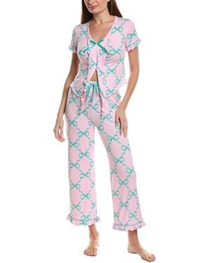 SWEET WHISPERS 2pc Frilly Top & Pant Pj Set - White