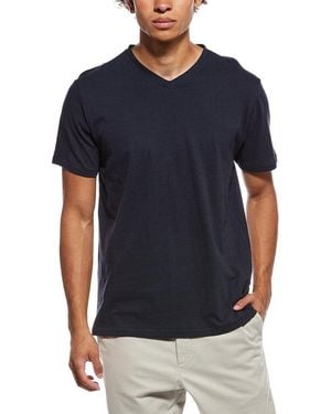 Rag & Bone Darien Linen-Blend V-Neck T-Shirt - Blue
