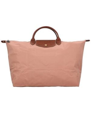 Longchamp Le Pliage Original Large Canvas Travel Bag - Brown