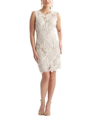 Natori Crochet Lace Sheath Dress - White