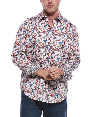Robert Graham Nate Woven Shirt - Grey