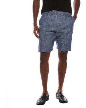 Isaia Casalnuovo Linen Short - Blue
