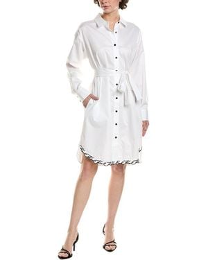 Karl Lagerfeld Script Shirt Dress - White