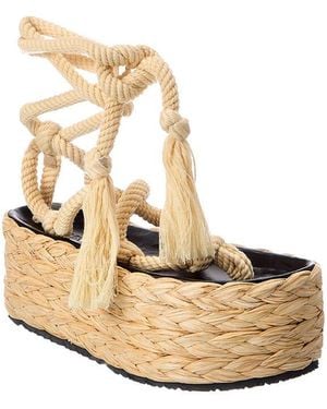 Isabel Marant Elif Rope Platform Sandal - Metallic