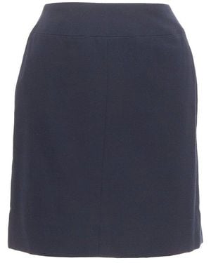 CHANEL 1997 Wool High-Waist Silk Lined Classic Pencil Skirt, Size Fr (Authentic Pre-Loved) - Blue