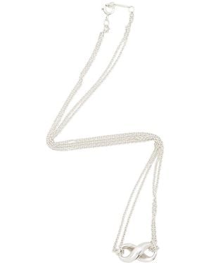 Tiffany & Co. Silver Infinity Double Chain Necklace (authentic Pre-loved) - White