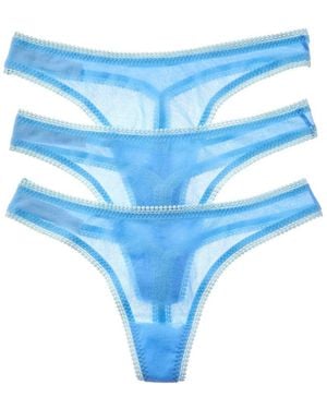 On Gossamer 3Pk Hip-G Thong - Blue