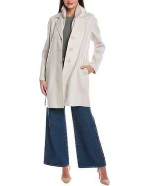 Forte Knit Wool & Cashmere-Blend Coat - Blue