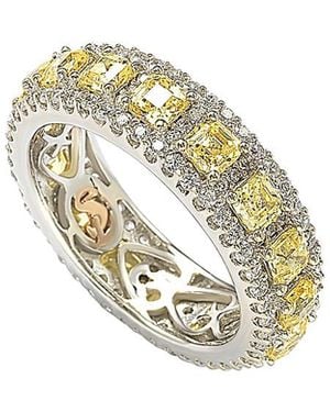 Suzy Levian CZ Jewelry Suzy Levian Silver Cz Modern Eternity Ring - Metallic