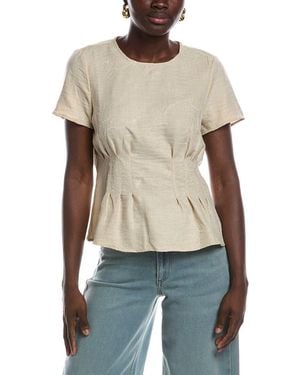 Vince Camuto Pleat Waist Blouse - Multicolour