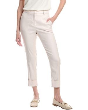 Peserico Linen-Blend Pant - Natural