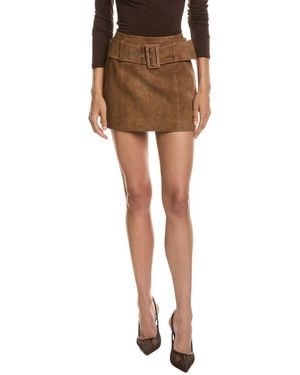 Walter Baker Vivian Suede Skirt - Brown