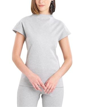 Natori Funnel Neck Top - Grey