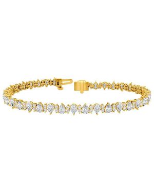 Lab Grown Diamonds 14K 5.51 Ct. Tw. Lab-Grown Diamond Tennis Bracelet - Metallic