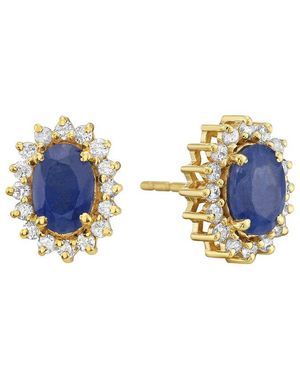 Forever Creations USA Inc. Forever Creations 14k 1.70 Ct. Tw. Diamond & Sapphire Earrings - Blue